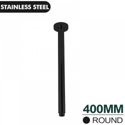 400mm Ceiling Shower Arm Round Black Stainless Steel 400mm Ceiling Shower Arm Round Black Stainless Steel